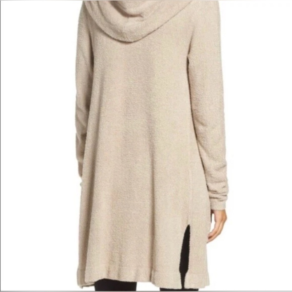 Barefoot Dreams Cozychic Lite Coastal Hooded Cardigan Beige Size L/XL - Picture 2 of 13